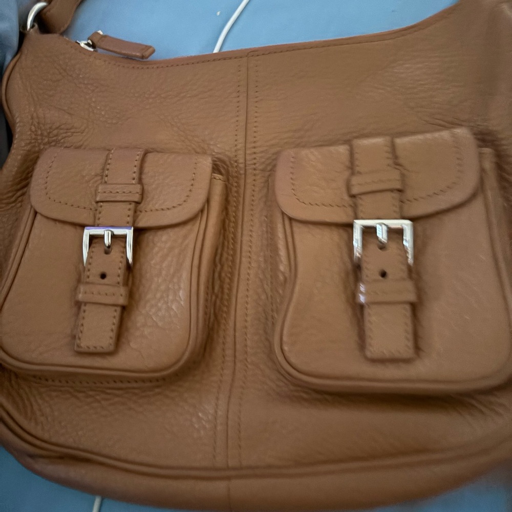 Tan Leather Prada Shoulder Bag slighty used beautifully taken care of
